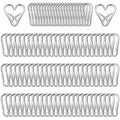100 Pack 1.57" Heavy Duty Carabiner Clips, M4 Sliver Galvanized Steel Spring by SEUNGCH