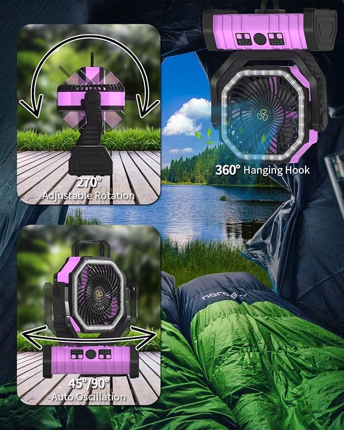 ADUST Camping Battery Operated Powered Fan - Image 6