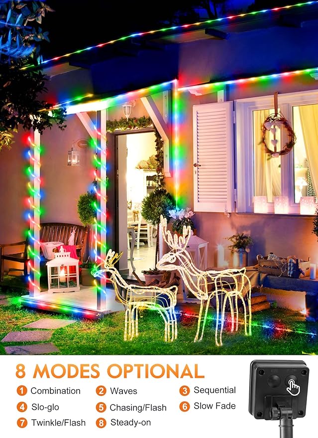 Brightown Solar Rope Lights, Solar Powered Fairy Lights - Image 3
