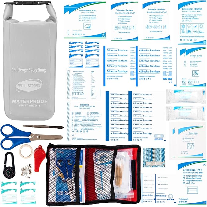 Boat First Aid Kit Waterproof, WELL-STRONG Marine Emergency Kit - Image 8
