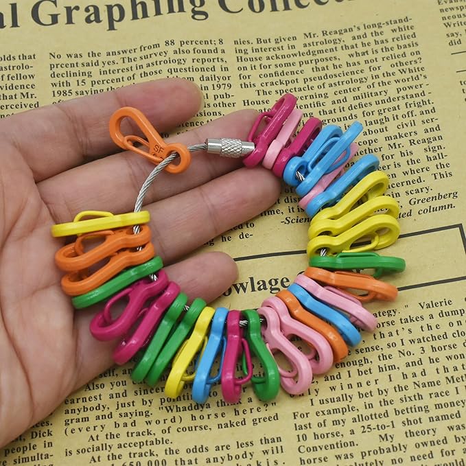 Mini Carabiner Clips with Metal Spring Wiregate Hook and Little Eye Hole - Image 5