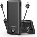 VEGER Portable Charger with Built-in AC Plug and Cables, All in One 10000mAh by VEGER