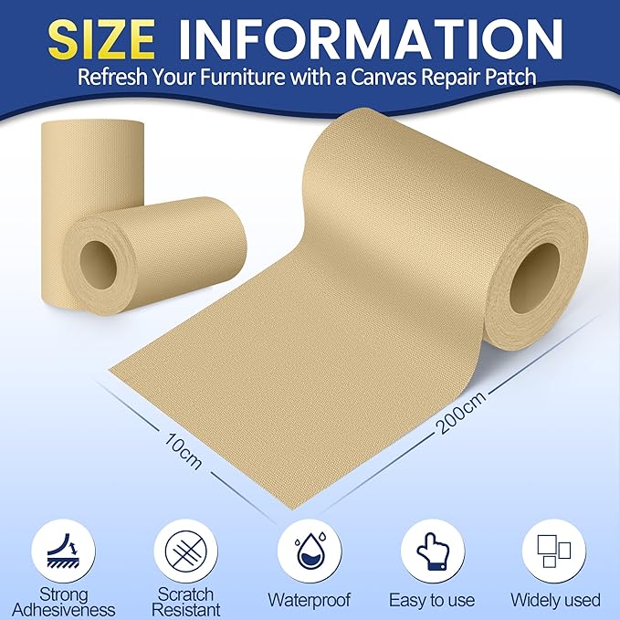Self-Adhesive Canvas Repair Tape, Fabric Patch Repairs Kit - Image 2