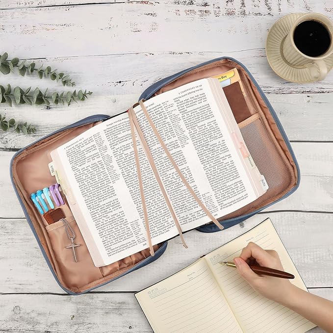 FINDCOZY Bible Cover for Women, Durable Carrying Book Case Church Bag for - Image 5