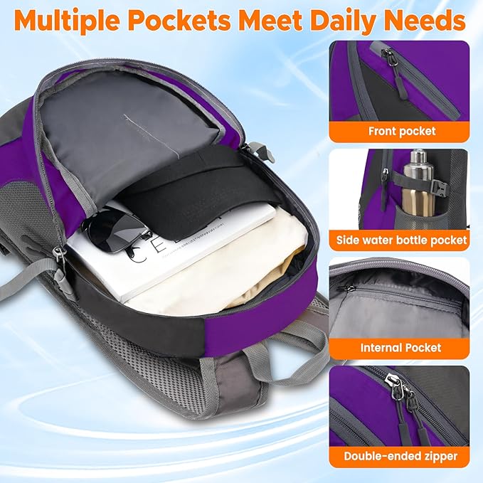 sunhiker Small Hiking Backpack Women Men 20L Lightweight Travel Backpack - Image 2