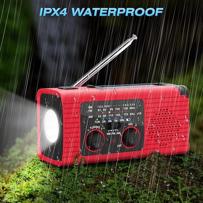 NITIGO Emergency Weather Radio, 4000mAh NOAA Weather Alert Radio Solar Charging - Image 8