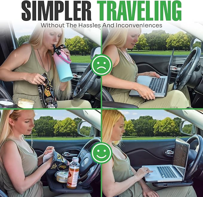 Steering Wheel Desk Tray for Eating, Laptops - Image 6