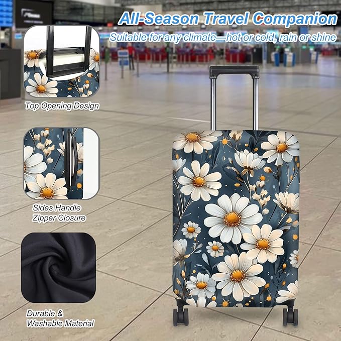 Luggage Cover Protector for 26-28 Inch Suitcases, TSA Approved Elastic Travel - Image 3
