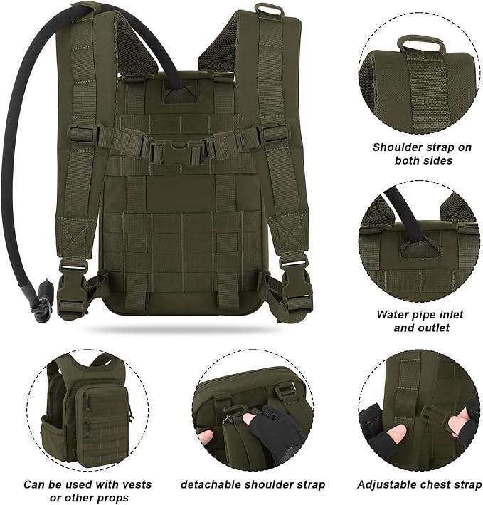 PETAC GEAR Tactical Molle Hydration Pack - Image 4
