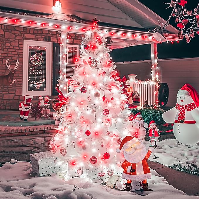 JMEXSUSS 200 LED Red and White Christmas Lights Outdoor, 66ft Halloween String - Image 6