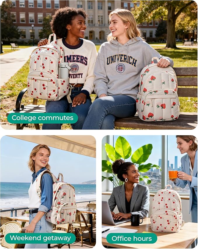 BAGSMAT Womens Backpack Small Travel Laptop Backpack - Image 2