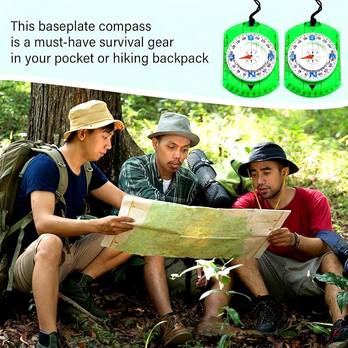 50 Pack Orienteering Compass Bulk Advanced Baseplate Compass Hiking Survival - Image 4