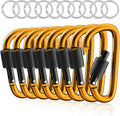 sprookber 3" Locking Carabiners | Keychain Carbineers D Ring Key Clip Spring by Sprookber