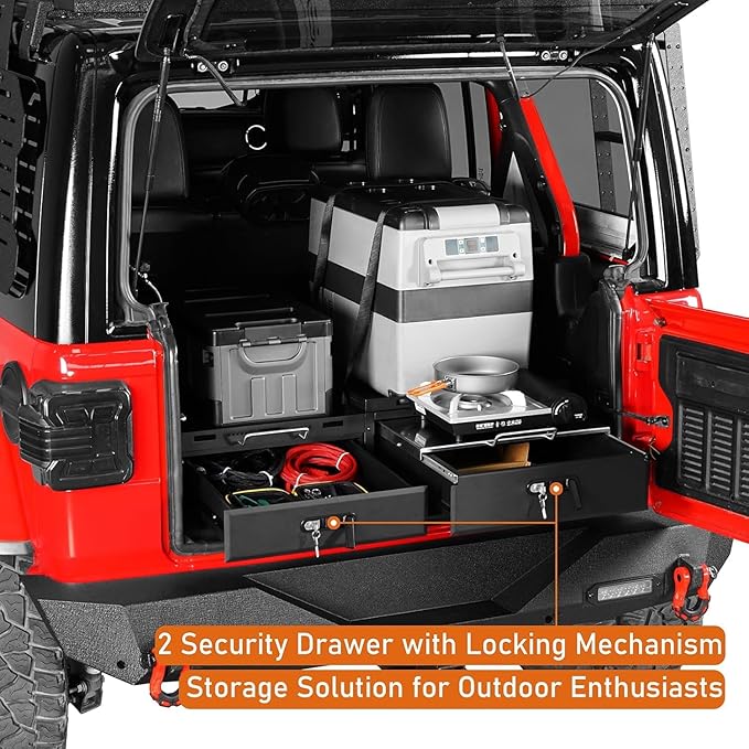Hooke Road JK JL Trunk Cargo Storage Drawer System & Fridge Slide Mount & - Image 4