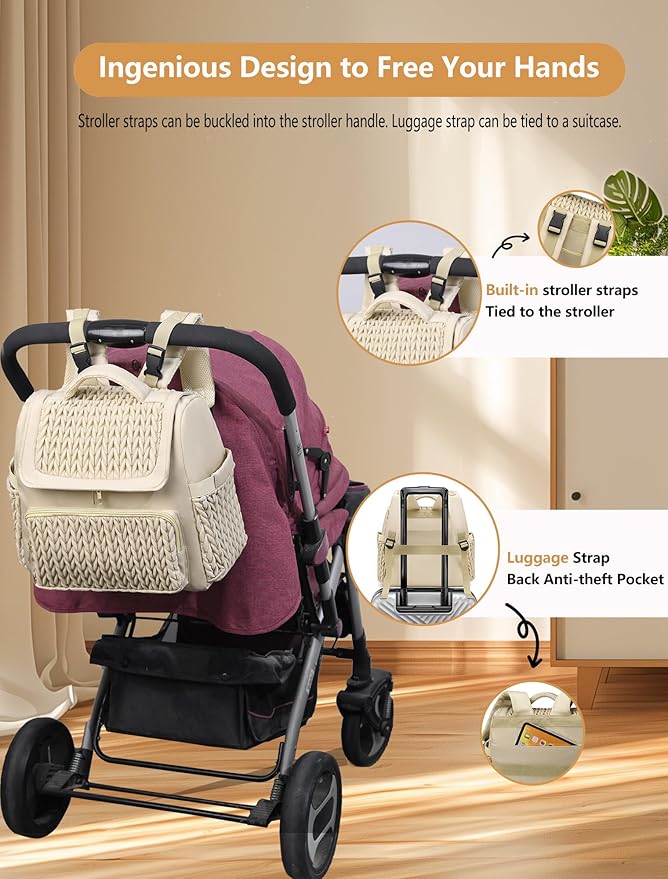 Awanhe Diaper Bag Backpack, Baby Bag - Image 8
