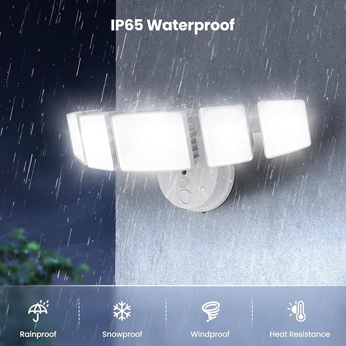 Onforu 150W LED Flood Lights Outdoor, 15000LM Brightness Security Light Switch - Image 6