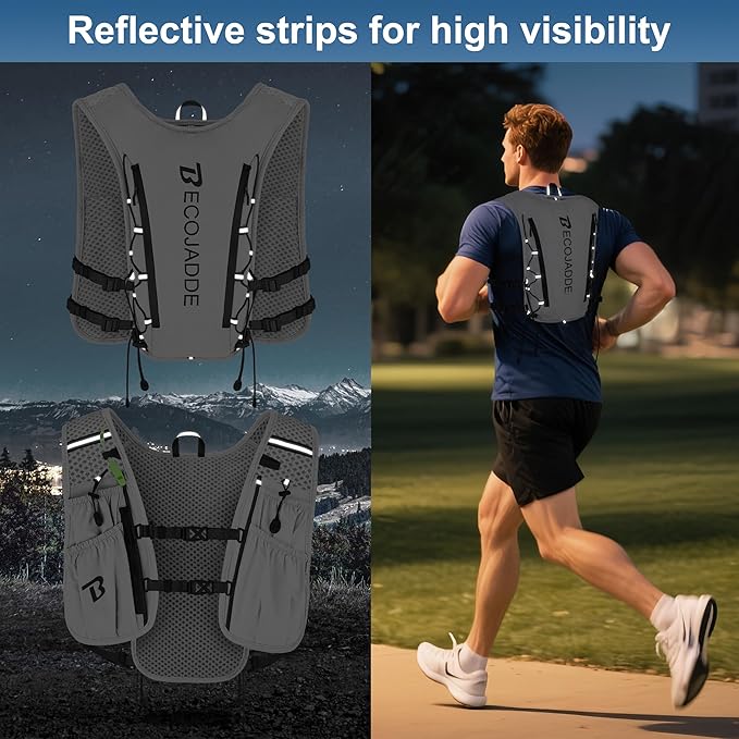 BECOJADDE Running Vest Hydration Backpack - Image 5