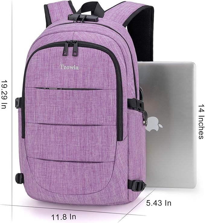 Tzowla Travel Laptop Backpack Water Resistant Anti-Theft Bag - Image 5