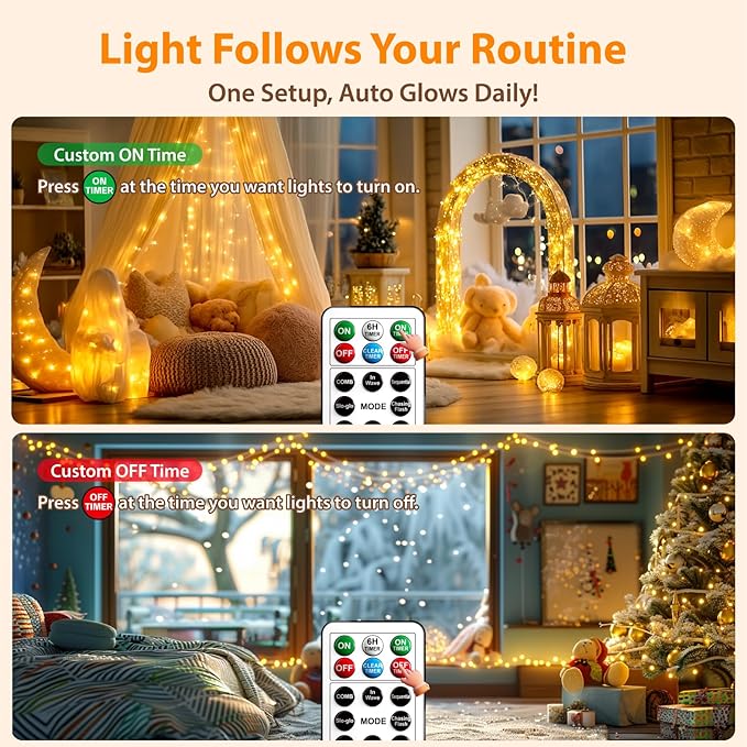 HXWEIYE Rechargeable Fairy Lights - Image 5