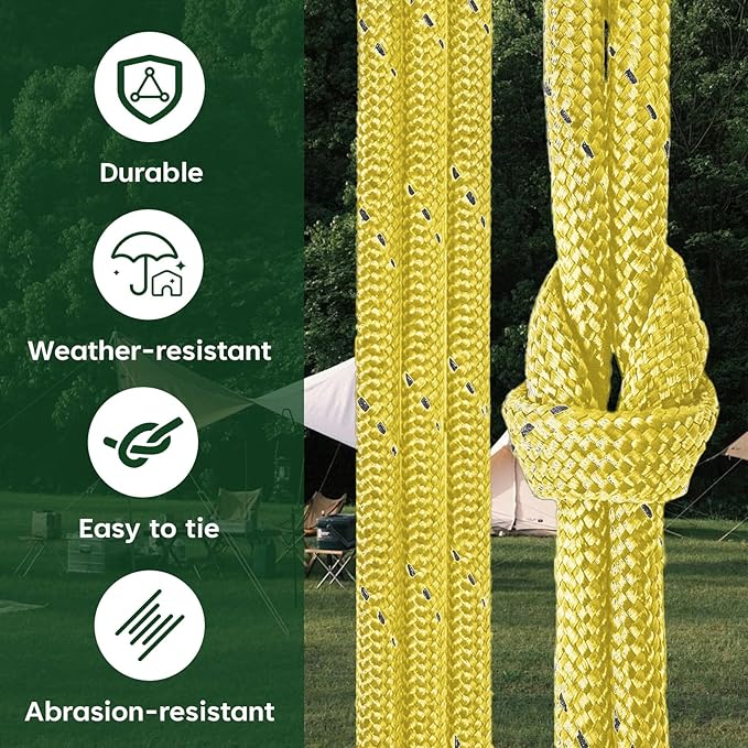 SDHUATUO Paracord Rope 100FT, 550lb Type III Nylon Parachute Cord 7-Strand Core - Image 2