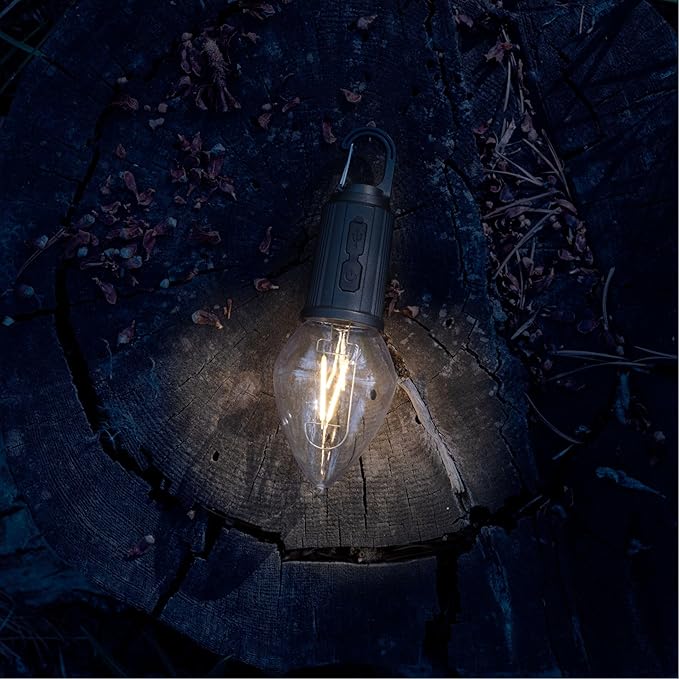 4-Pack Rechargeable Camp Light, Warm White LED Teardrop Bulb, Battery Powered - Image 3