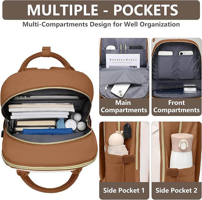 Laptop Backpack for Women Work Bookbag: 15.6 Inch College Backpacks - Image 3
