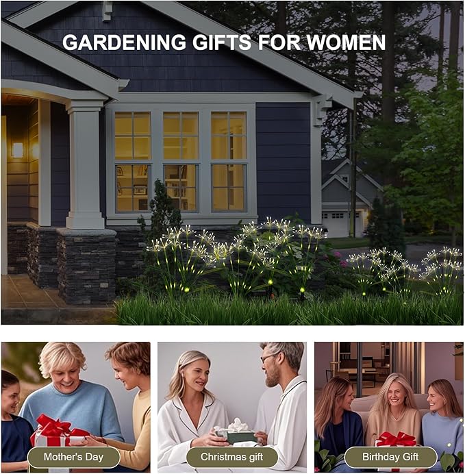 Solar Garden Lights Outdoor: Waterproof 2-Pack DIY Decorative Firework Lights - Image 5
