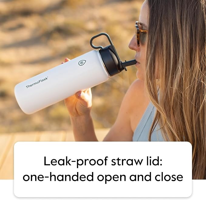ThermoFlask 24 oz Double Wall Vacuum Insulated Stainless Steel Water Bottle - Image 6