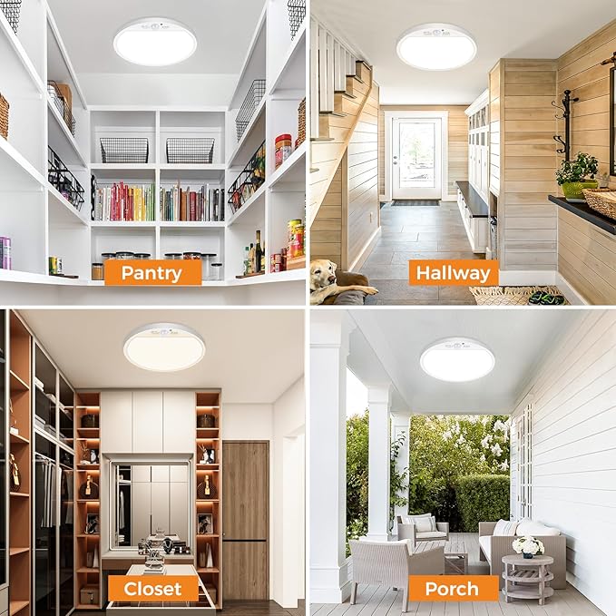 slochi 4Pack Motion Sensor Light Indoor Wired, 12 Inch 3000K/4000K/6500K Closet - Image 5