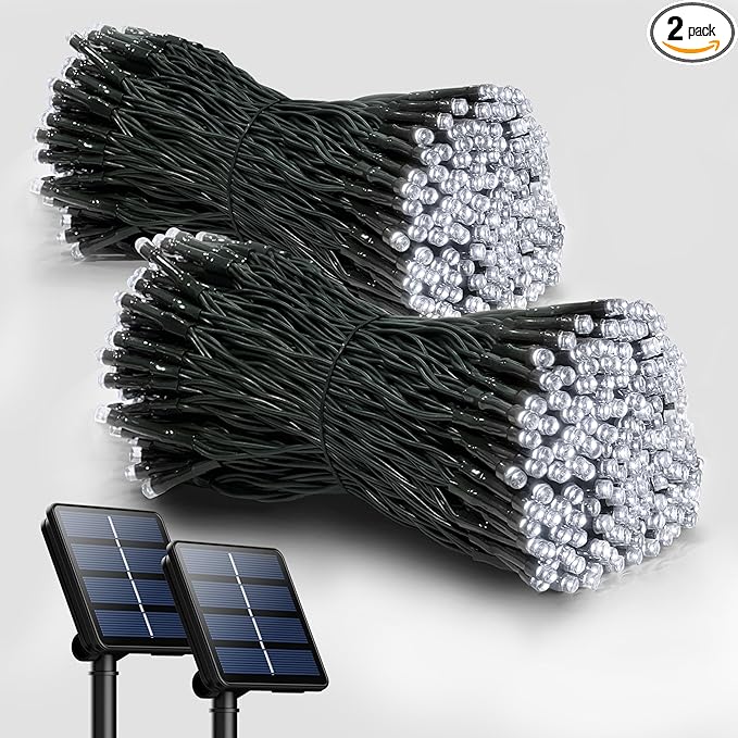 Selarlyt 2 Pack Solar Christmas Lights Outdoor, 72FT 200 LED Solar String Lights by SelarlytLighting