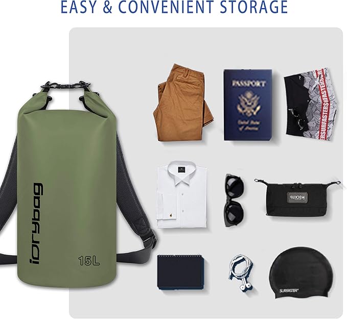 IDRYBAG Dry Bag for Kayaking Waterproof 2L/5L/10L/15L/20L, Small Dry Sack - Image 3