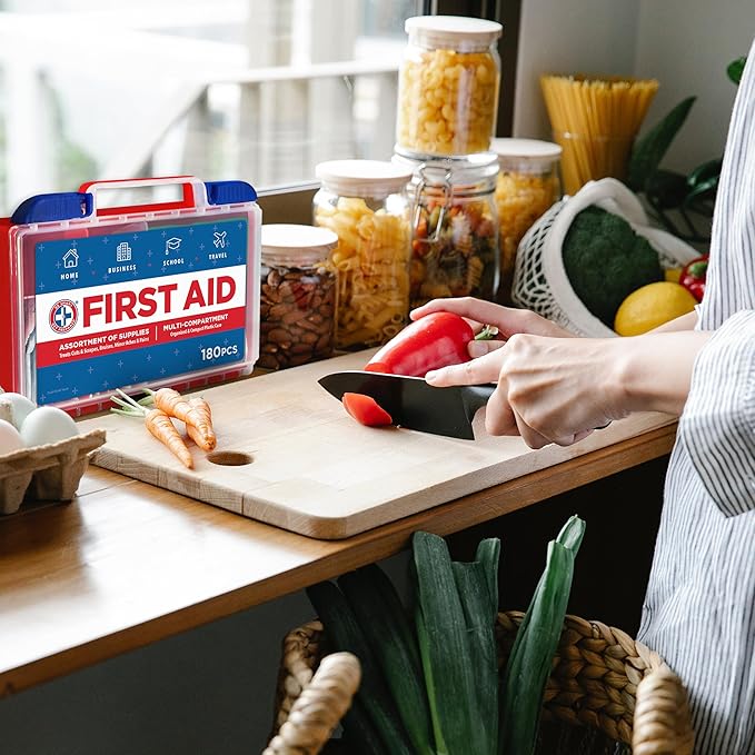 Be Smart Get Prepared 180 Piece First Aid Kit: Clean, Protect Minor Cuts - Image 6