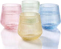 Oojami 40 Pack Origami Ribbed Stemless Plastic Wine Glasses 12 oz by Oojami
