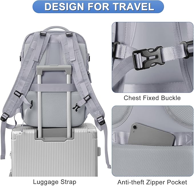 coofay Expandable Backpack For Traveling On Airplane Carry On Backpack Flight - Image 9