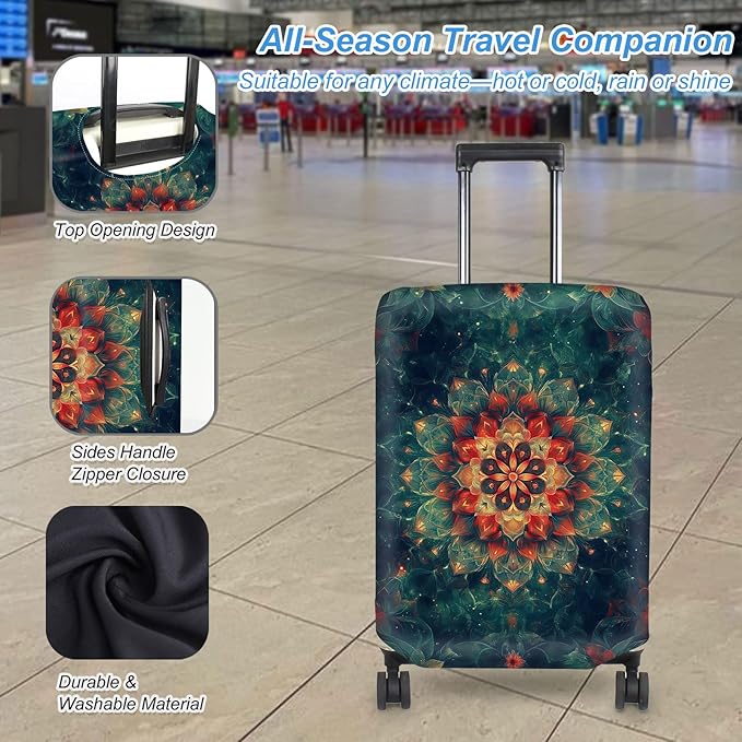 Luggage Cover Protector for 19-20 Inch Suitcases, TSA Approved Elastic Travel - Image 3