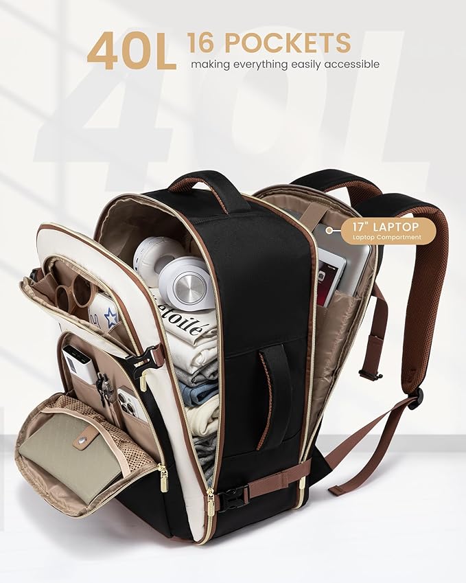 LOVEVOOK Travel Essentials Carry on Backpack 40L Travel Backpack - Image 4