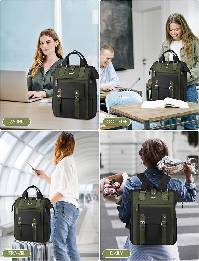 LOVEVOOK Laptop Backpack for Women Work Travel Backpack Purse, Nurse Bags - Image 6
