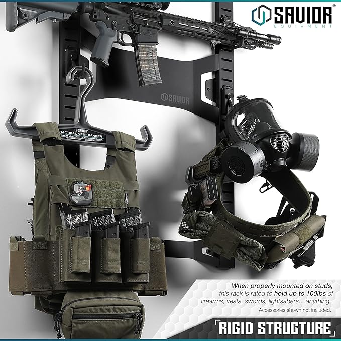 Savior Equipment Horizontal Steel Wall Mount Firearm Rifle Display Rack - Image 5