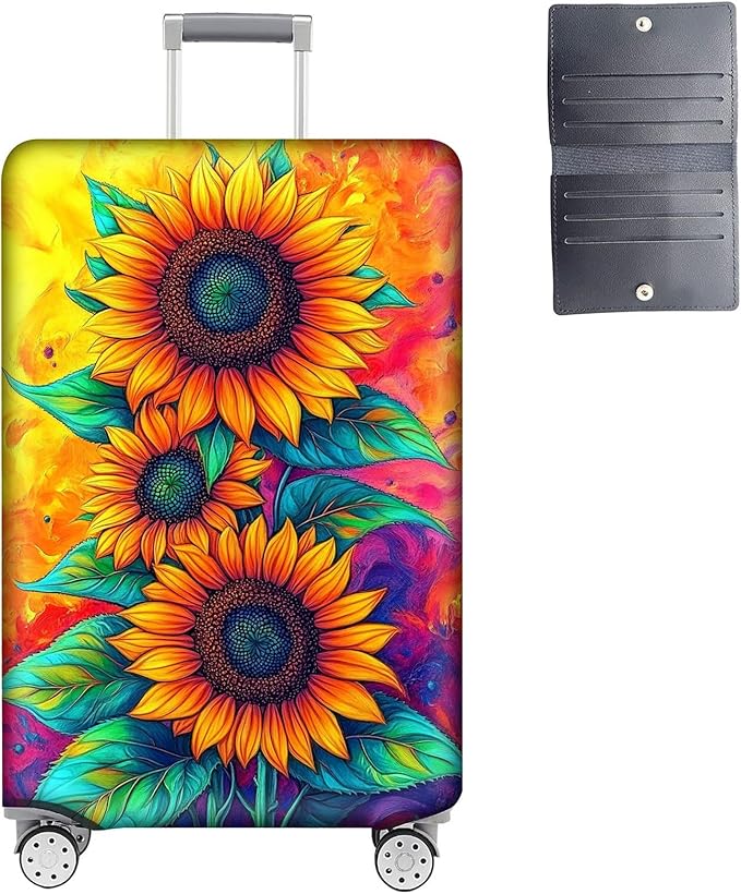 Luggage Cover Protector for 22-24 Inch Suitcases, TSA Approved Elastic Travel by Unknown