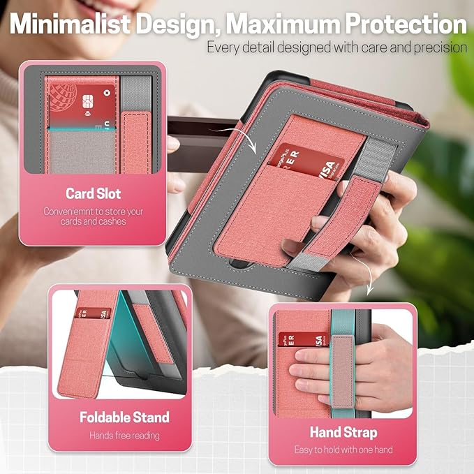 TNP Stand Case with Strap for Kindle Paperwhite 12th Gen 2024 / Kindle - Image 3