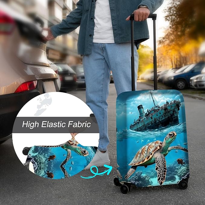 Luggage Cover Protector for 19-20 Inch Suitcases, TSA Approved Elastic Travel - Image 4