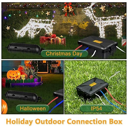 NineLeaf Large Outdoor Electrical Box, IP54 Waterproof Extension Cord Cover - Image 2