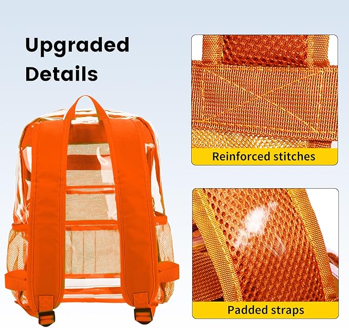 Vorspack Clear Backpack Heavy Duty PVC Transparent Backpack - Image 4
