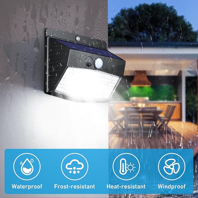 Peasur Solar Motion Sensor Lights Outdoor, Solar Fence Lights - Image 4