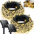 2Pack 240LED Solar String Lights Outdoor | Total 92FT Waterproof Solar by OZS