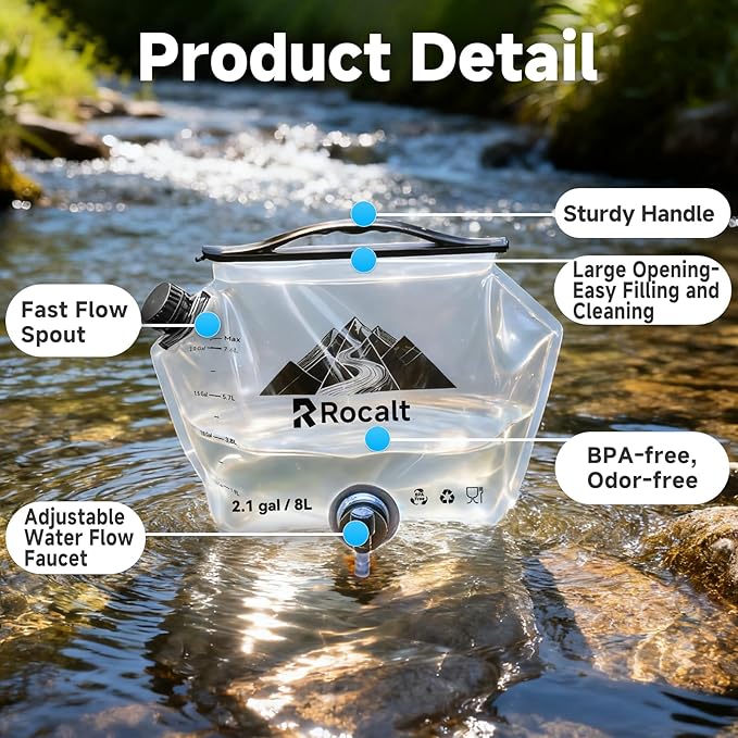 Rocalt 2 Pack Collapsible Water Container - Image 3