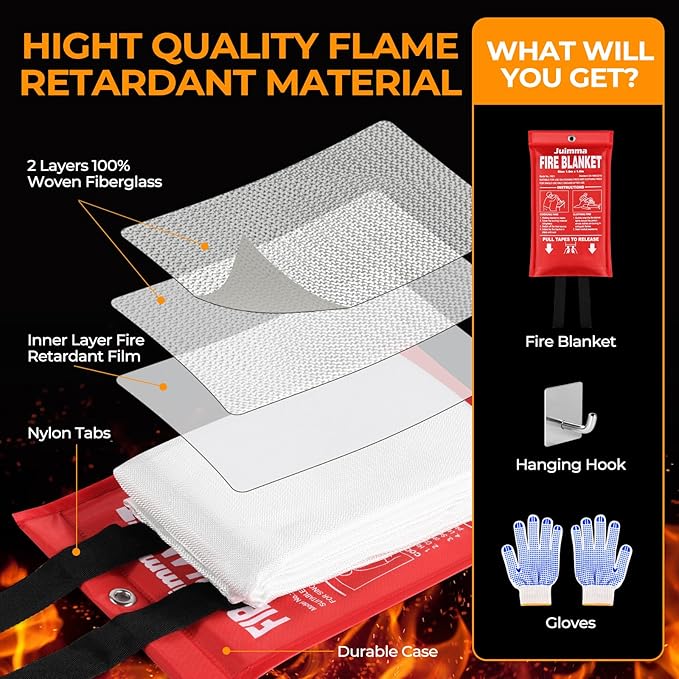 Juimma Fire Blanket for Home and Kitchen - Image 2