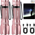 LETMY Rechargeable Flashlights High Lumens, 2 Pack 2000 Lumens Bright LED by Letmy