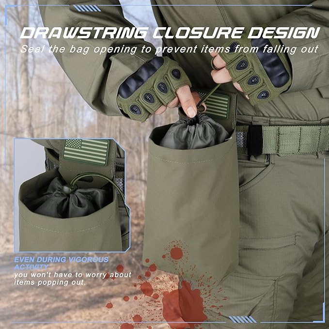 Tactical Dump Pouch for Battle Belt & MOLLE Systems | Foldable Mag Pouch - Image 3