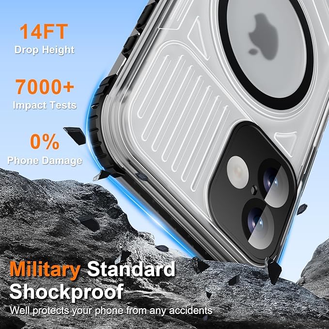WIFORT for iPhone 16 Waterproof Case, Fit for Magsafe Full Body Magnetic - Image 9